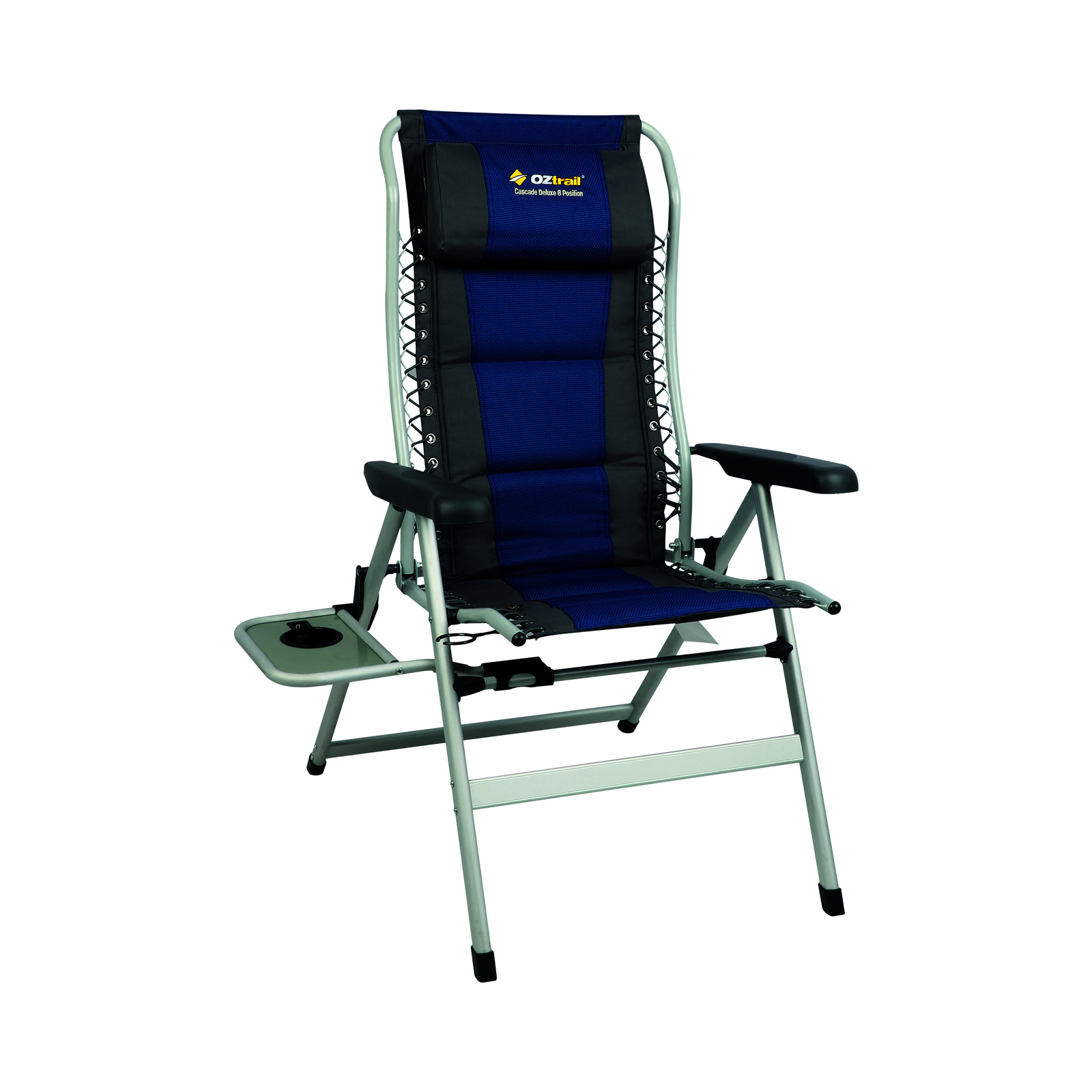 OZtrail Cascade Deluxe 8 Position Recliner Chair Navy