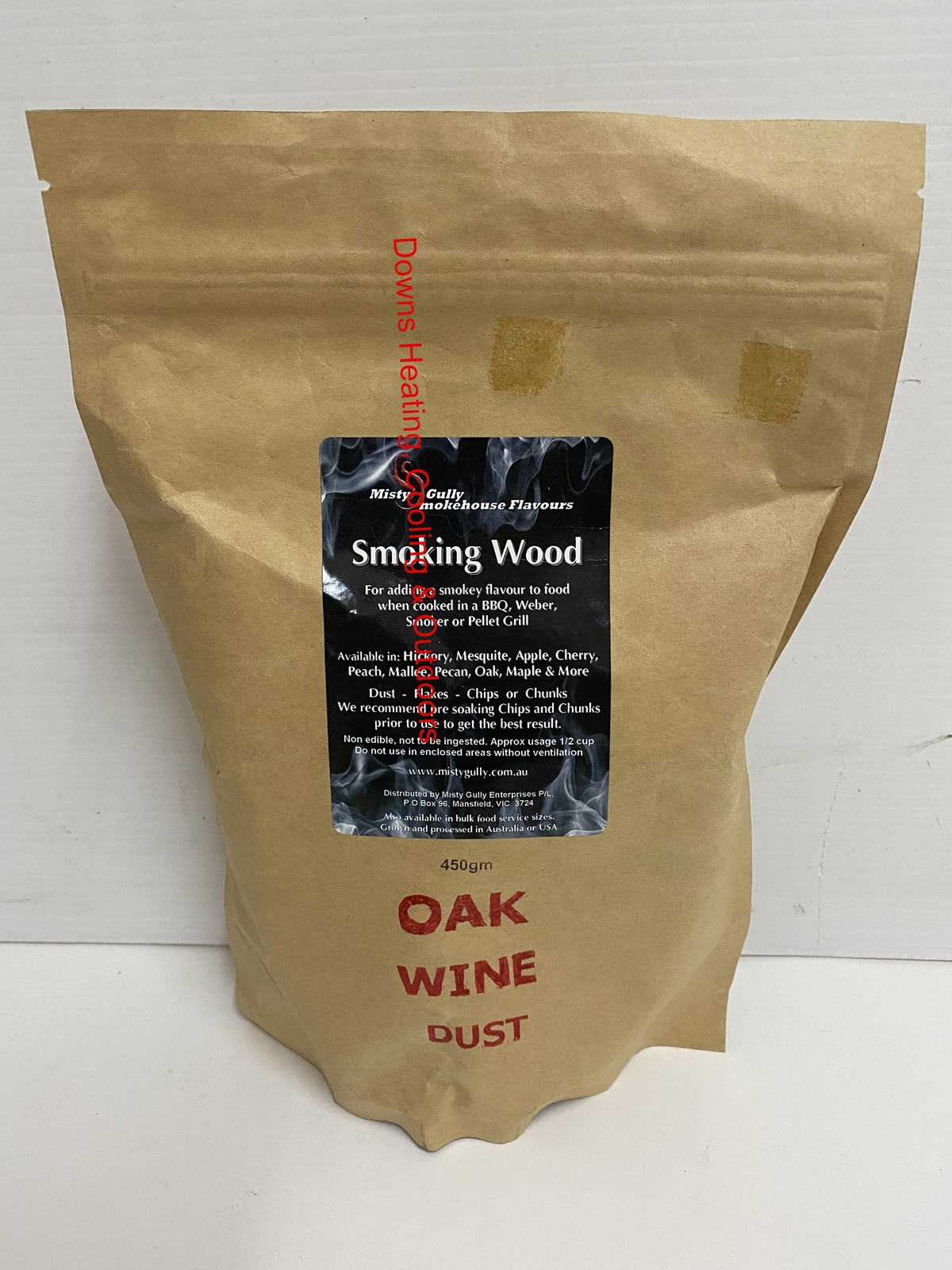 Smoking Wood Chips Oakwood Wine 450g Misty Gully
