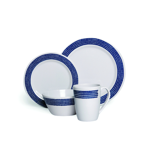 Campfire 16 Piece Melamine Dinner Set - Blue Moon