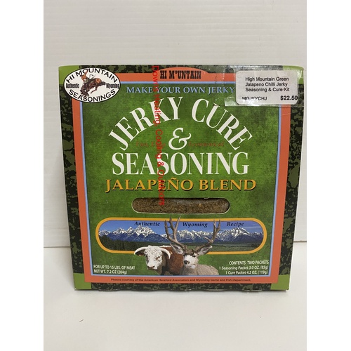 Jerky Seasoning & Cure - Green Jalapeno Chilli