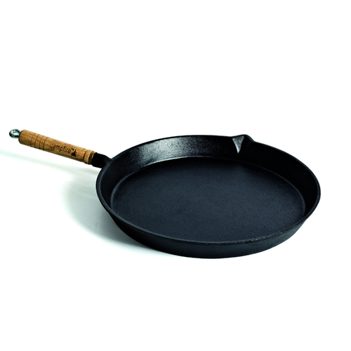 Campfire Round Frying pan - Solid Handle 30cm